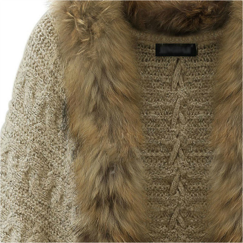 losse jas vrouwen Herfst Winter bontkraag Vleermuis mouw trui jas veste femme jas vrouwen manteau femme harajuku jassen