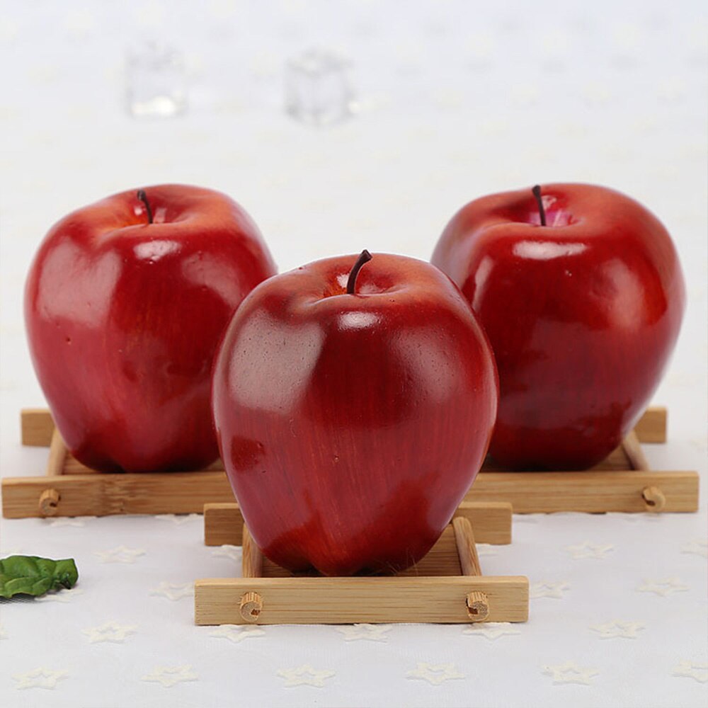 5/10 Pcs Simulation Apple Delicious Artificial Red Delicious Apple Fruit Display for Kitchen Home Foods Decor Home Party Decor