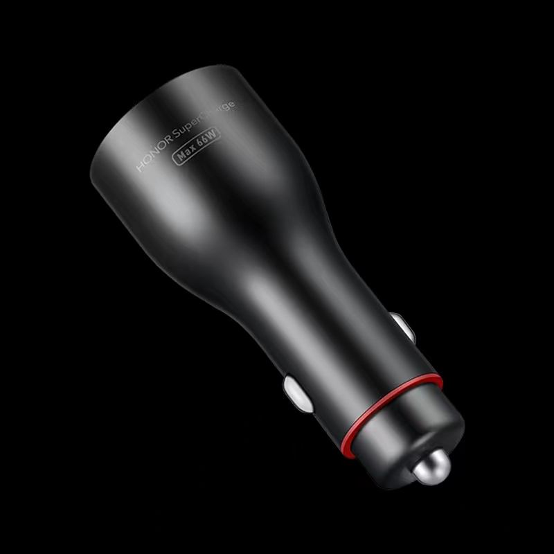 Cargador de coche Honor SuperCharge 66W Max Dual USB QC2.0 FCP SCP carga rápida compatibilidad Universal con Cable tipo c 6A