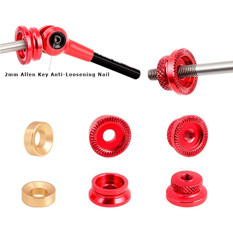 Bicycle Quick Release Skewer Titanium Alloy Quick MTB Road Bike Wheel Hub Fixed Tie Rod Cycling Axis Skewers Tools BC0646
