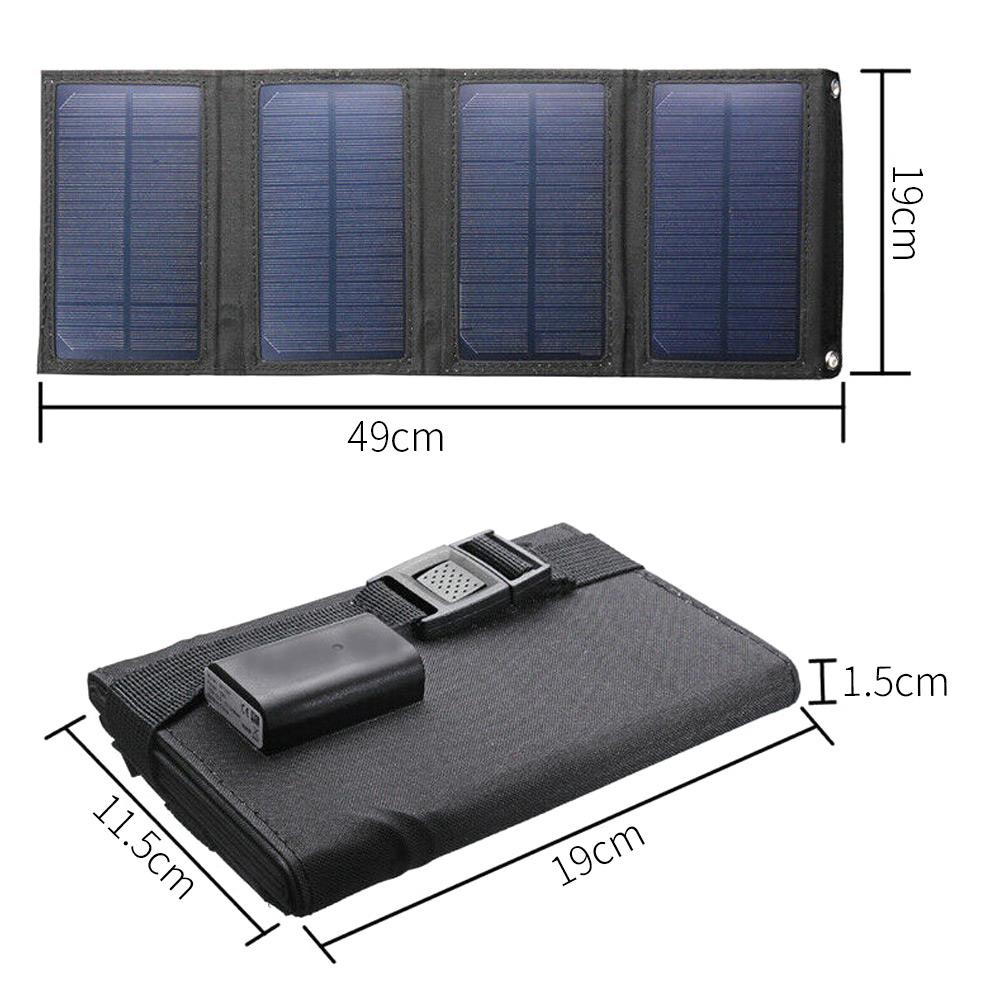 20w solcelle solcelle oplader controller til mobiltelefon folde usb solpanel udendørs foldbar sol batteri oplader