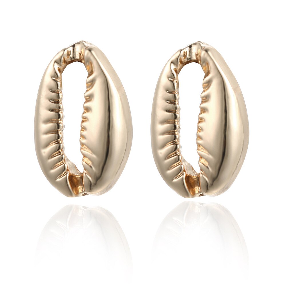 Colar boêmio feminino, colar colares boho de concha natural: Gold
