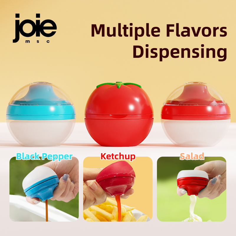 Joie-botella portátil de silicona para apretar, contenedores de aderezo para ensalada, almacenamiento de condimentos pequeños, botella de salsa a prueba de fugas, herramienta de cocina