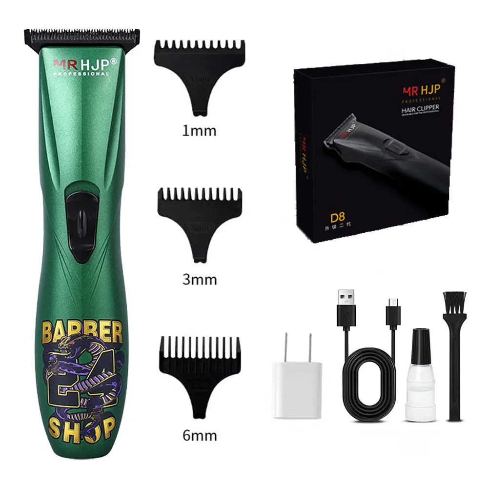 D9- gravur-ölkopf-haarschneider, spezial-friseursalonklinge aus dlc-beschichtetem kohlenstoffstahl, 7000 u/min elektrischer haartrimmer: Lila