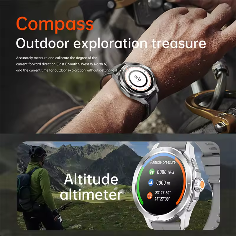 S4 ultra per Xiaomi Braccialetto Intelligente Orologio Da Uomo AMOLED Schermo HD Chiamata Bluetooth GPS Traiettoria NFC Frequenza Cardiaca Bussola SmartWatch