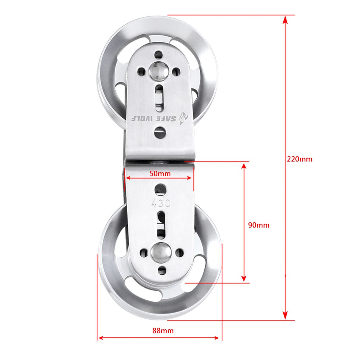 Fitness Pulley Cable System Aluminum Alloy Nylon Grooved Pulley Wall-mounted Rotating Silent Pulley DIY Lat Pulldown Attachments: 5