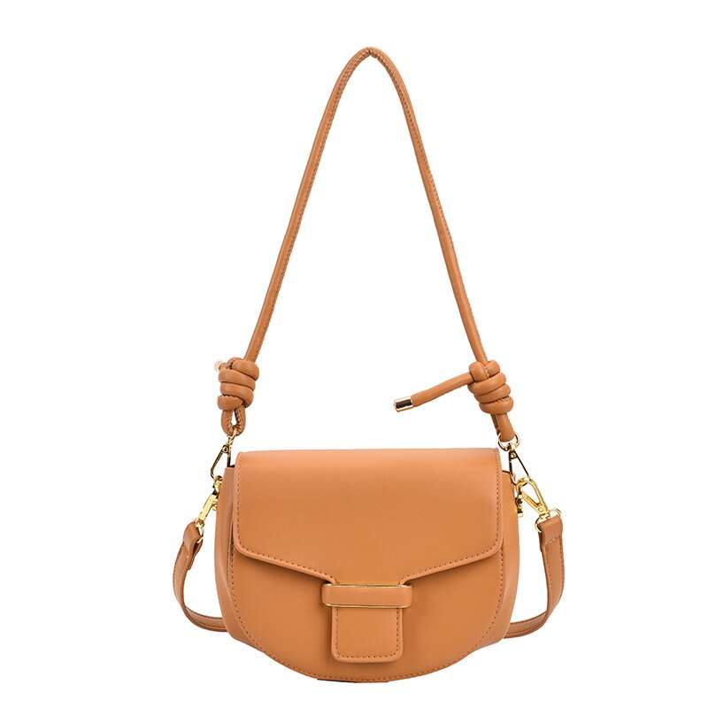 Borsa a tracolla da donna in pelle Pu borse da sella a tracolla piccole da donna di alta qualità per borse da donna Casual borse a tracolla: Brown