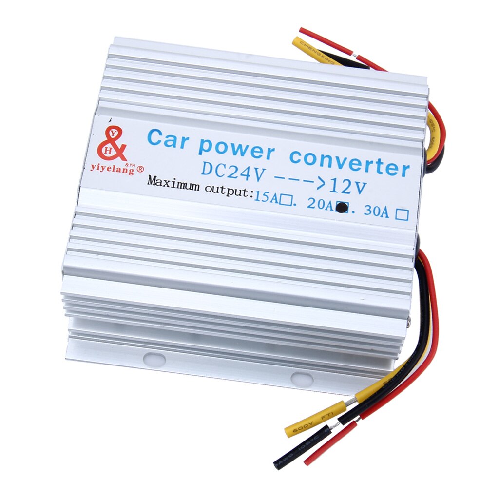 Car Power Supply DC 24V To 12V 20A Converter Step Down Inverter Transformer