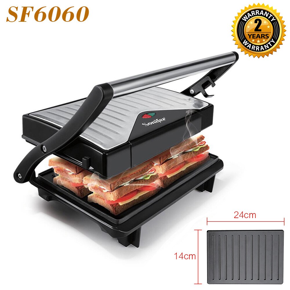 Elektrische Grill Multi Baker 750W Barbecue Machine Bbq Keuken Machine Bakplaat Rookloze Gegrilde Vlees Bakken Pannenkoek Maker Sonifer: SF6060 / EU