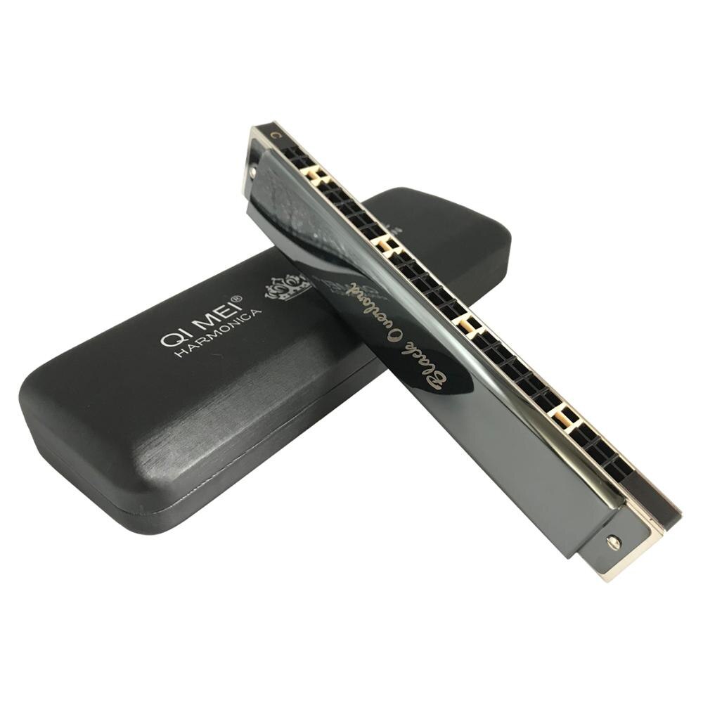 QIMEI 24 hole harmonica, key of C: Black