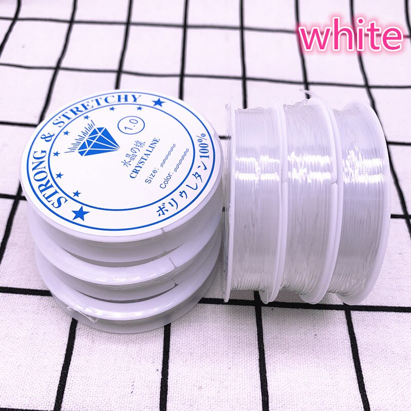Corde de ligne cristal coloré élastique pour la fabrication de bijoux, Bracelet à perles, fil de pêche, 1.0mm