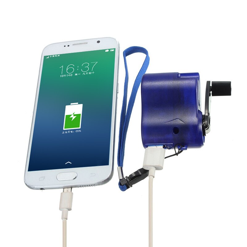 Bærbar hånddrevet power dynamo generator udendørs nød usb oplader til mobiltelefon kamera rejseoplader