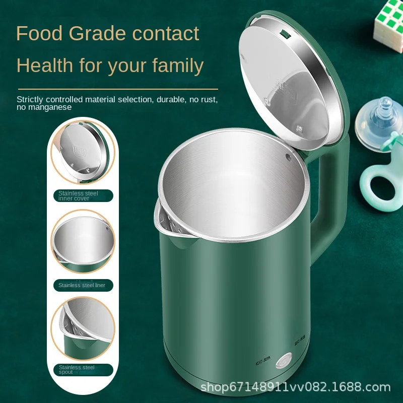 Elektrische waterkoker, roestvrij staal, kleine huishoudelijke apparaten, waterkoker voor thuisgebruik, automatische uitschakeling