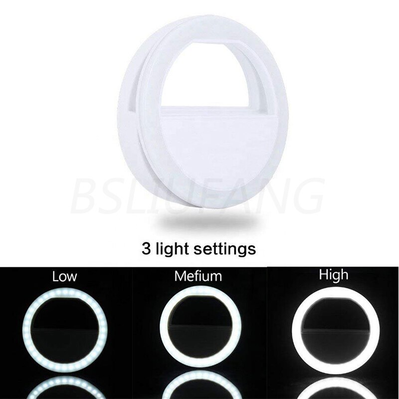 LED Ring Fill Light Portable Mobile Phone Selfie Supplementary Lighting Beauty light Photography Dimmable Light For smart phone