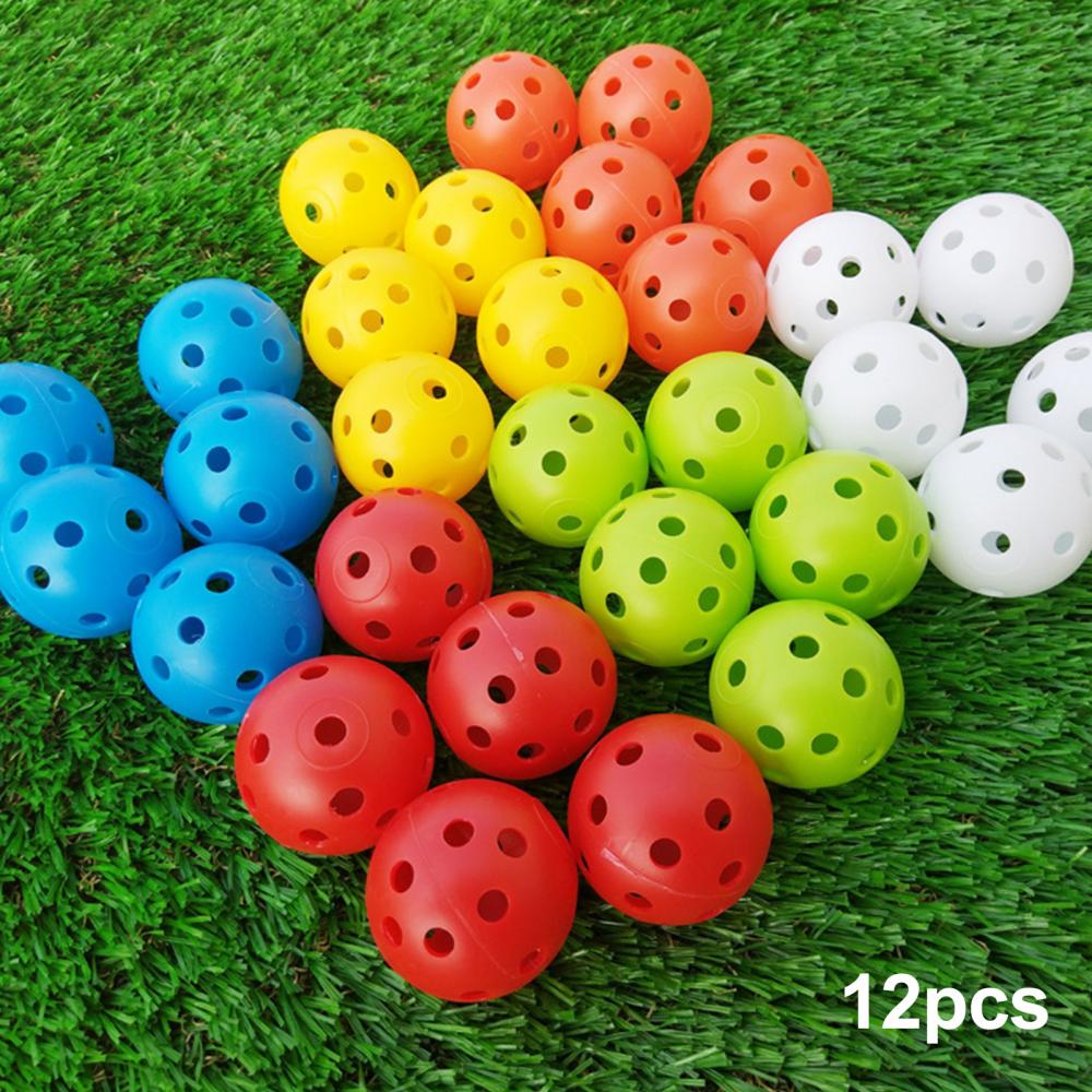 Training Golf Balls 2Pcs Hollow 1Home Indoor Driving Range 42.6mm Limited Flight for Swing Practice:  Mix Color