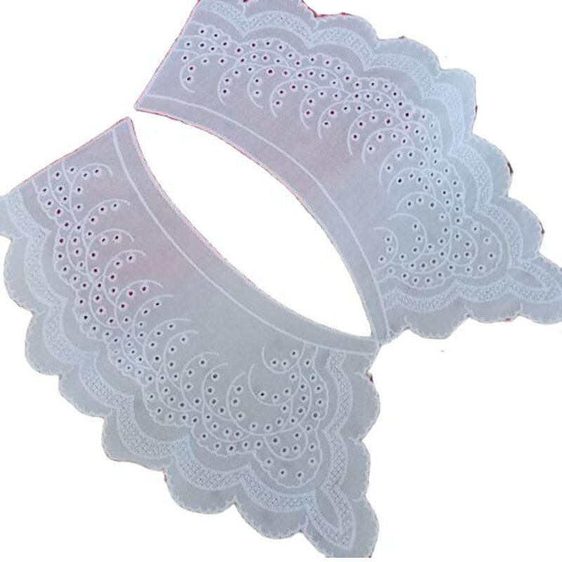 Tela de encaje bordado de algodón blanco de lujo, apliques DIY, cinta para cuello, cuello, costura artesanal, guipur, decoración de vestido de boda