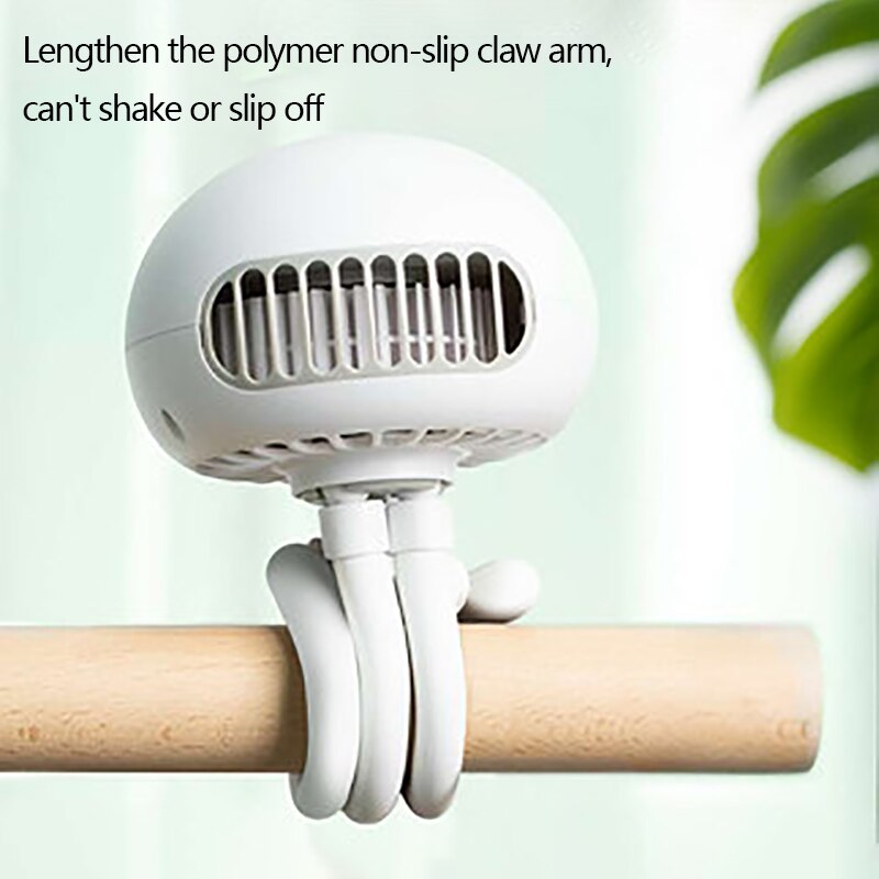 Xiaomi-Mini ventilador portátil de mano, Personal, para cochecito de bebé, asiento de coche, ventilador de escritorio, viene con un trípode flexible con forma de pulpo