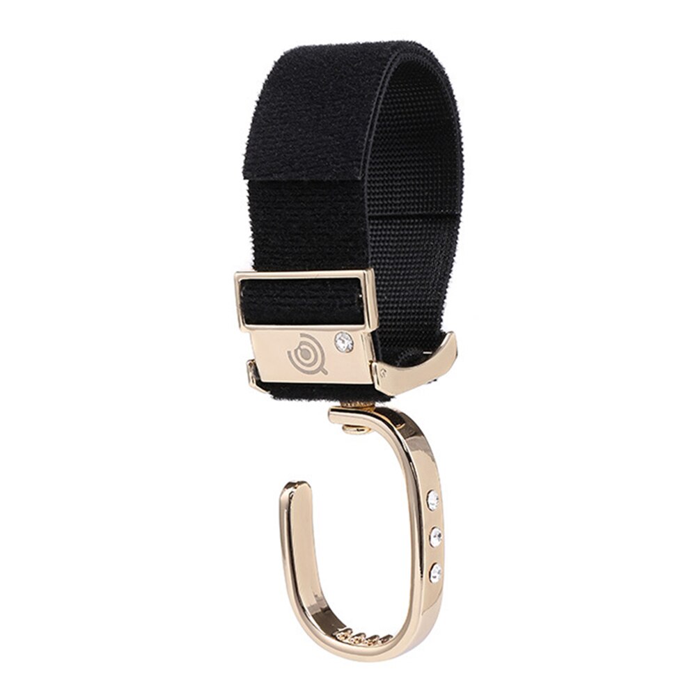 1Pcs Diamant Kinderwagen Haak Hanger 360 Graden Rotatie Kind Baby Winkelwagen Moeder En Baby Tas Fiets Haak: Gold 12x4cm