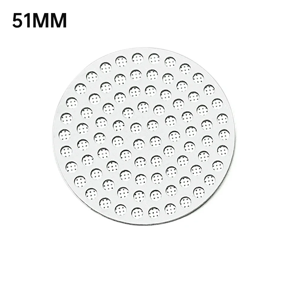 51/53/58mm Metal Double Coffee Filter Reusable Fine Mesh Heat Resistant Coffee Puck Screen Espresso Accessories: light green