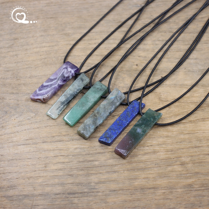 Collier de pendentifs en pierre brute Reiki pour femmes, bijoux naturels Gmes, quartz Rose, Citrines, œil de tigre, Agates, QC3013