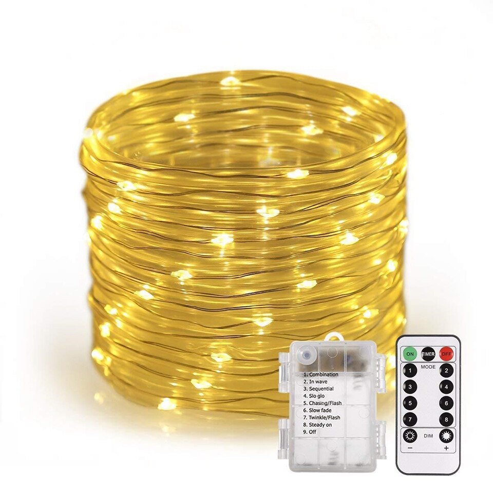 Led Rainbow Rope Tube String Lights Waterproof Outdoor Christmas Garden Path fairy garlands lamps with Remote 10M 100Led Battery