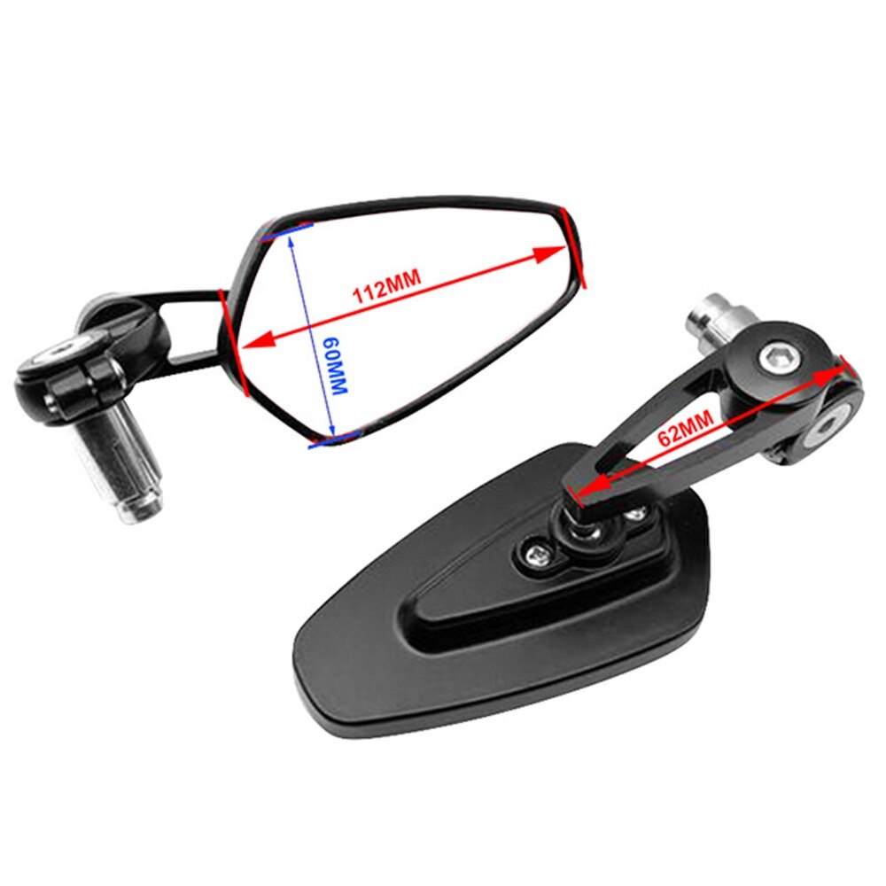 Rétroviseurs de moto pour Honda, Yamaha, Kawasaki, Z750, Z800, Z1000, Suzuki, Ducati, XT 660, XT660 X R, 22mm