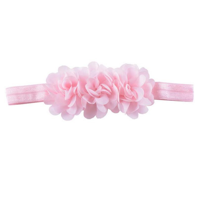 Chiffon Kant Bloem Baby Hoofdband Leuke Meisje Hoofdbanden Kids Meisjes Haarband Haarband Accessoires Hoofddeksels Pasgeboren Head Band: pink