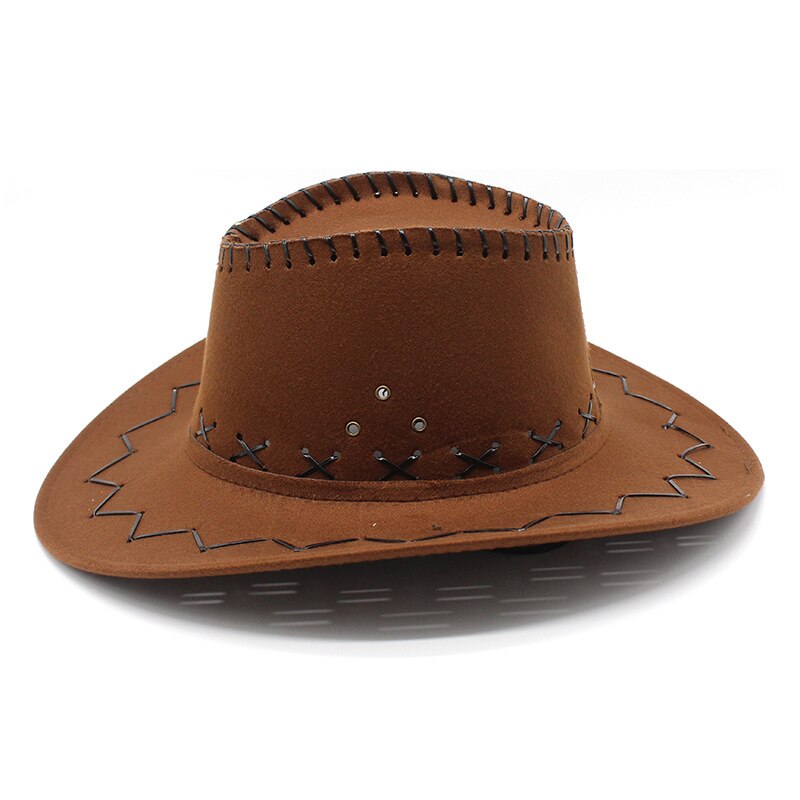 Summer Western men Fedoras Cowboy Hat Suede Cowboy Hat For Gentleman Cowgirl Jazz Cap With Gentleman Suede Sombrero Cap