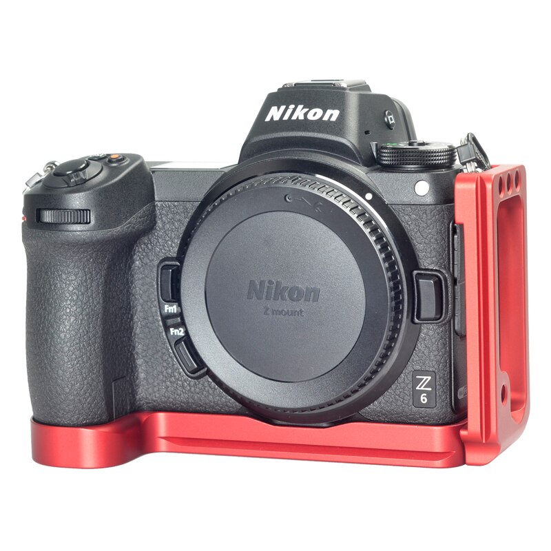 Aluminum Camera L-Bracket Holder for Nikon Z6 Z7 with Extendable Side Plate: Red