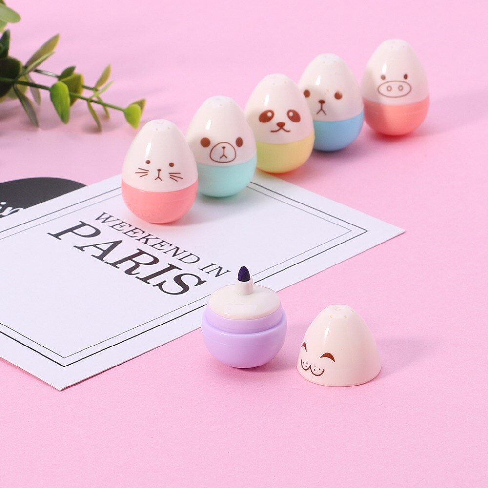 6PC Mini Smile Egg Highlighter Paint Marker Pen St... Grandado