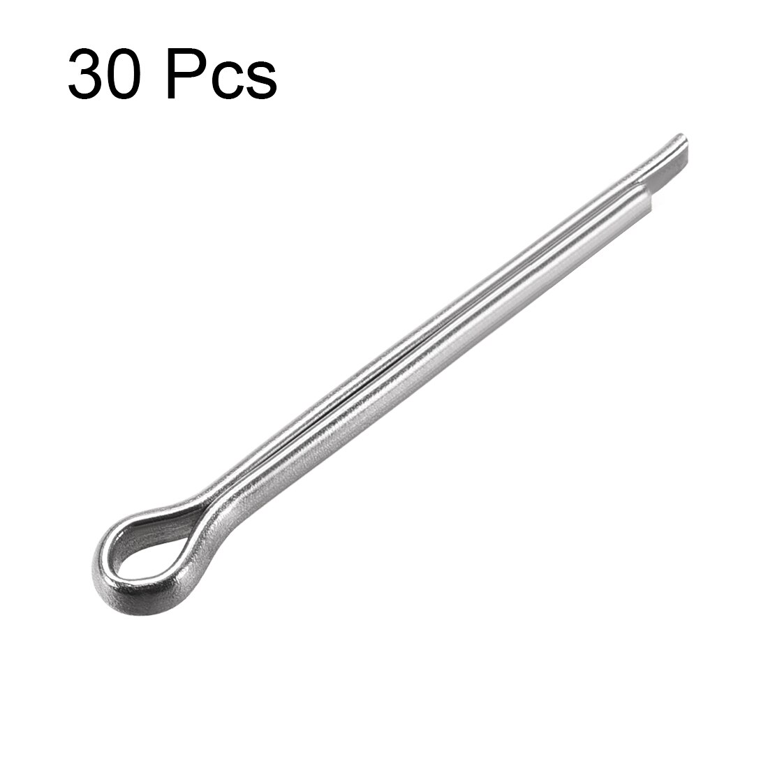 uxcell 30Pcs Split Cotter Pin - 3mm x 30mm 304 Stainless Steel 2-Prongs Silver Tone for Home DIY Application
