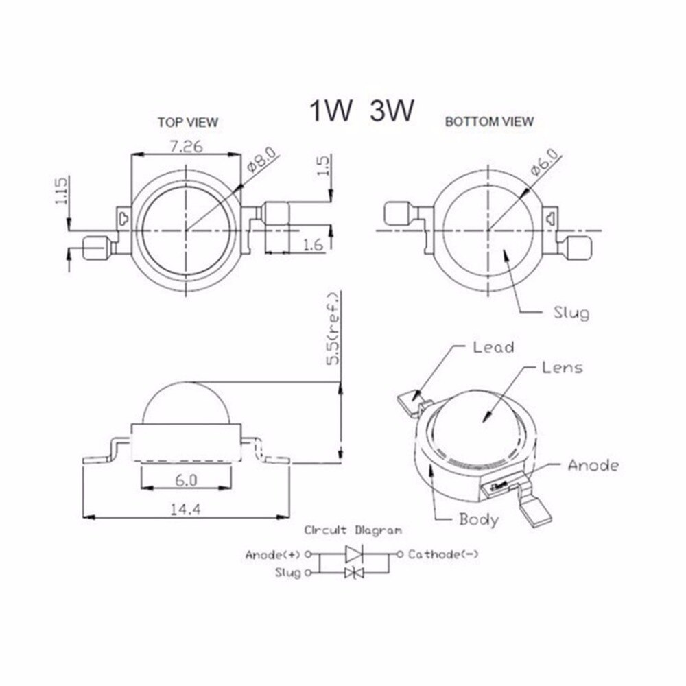 10 stks 3 W Turquoise Cyaan LEDs Diode Lamp Kralen Chip Emitter 700ma 3 Watt Chip type 500nm 505nm 510nm met/geen pcb