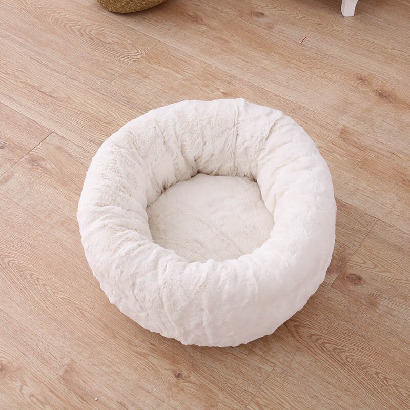 Cama de nido para mascotas, colchoneta redonda de felpa Pv, perros pequeños, chihuahua, Bulldog Francés, adecuado para gatos y perros, lavable, cachorro: 4 / S less than 1.5kg