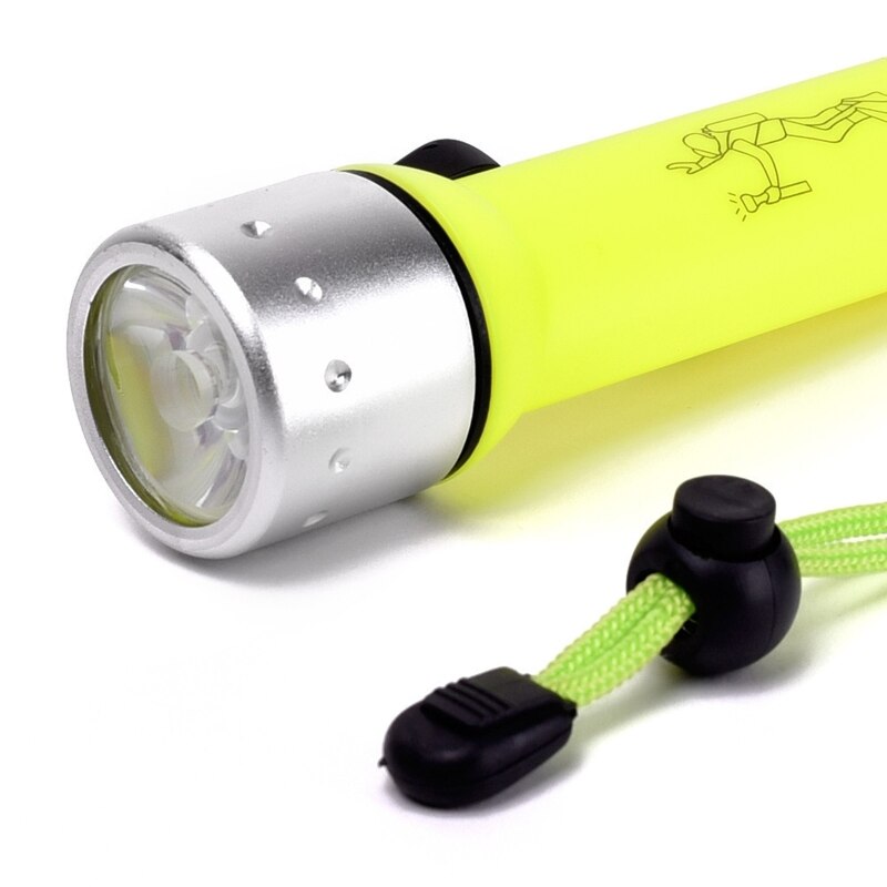 Linterna LED para buceo, resistente al agua, antorcha subacuática
