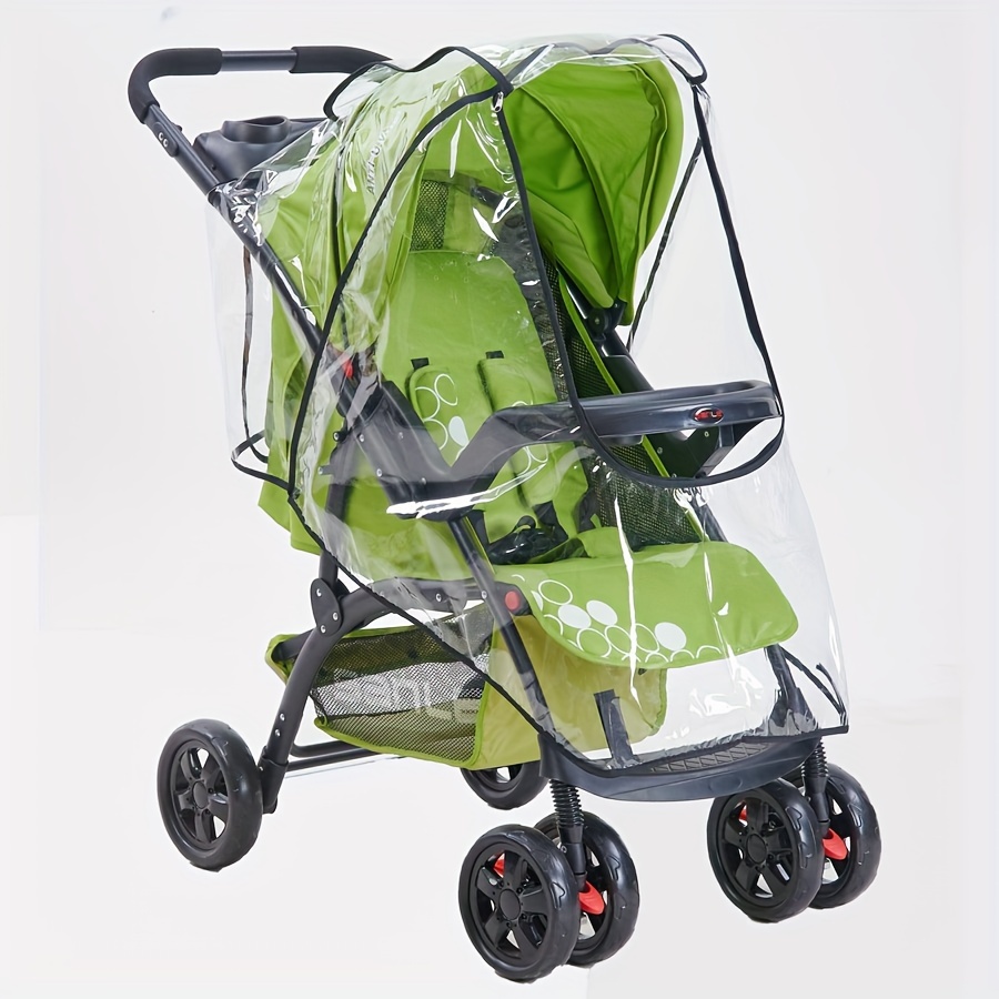 Windproof Plastic Stroller Rain Cover, Youngsters Umbrella Protector, Warm Raincoat for Carts for Rainy Season