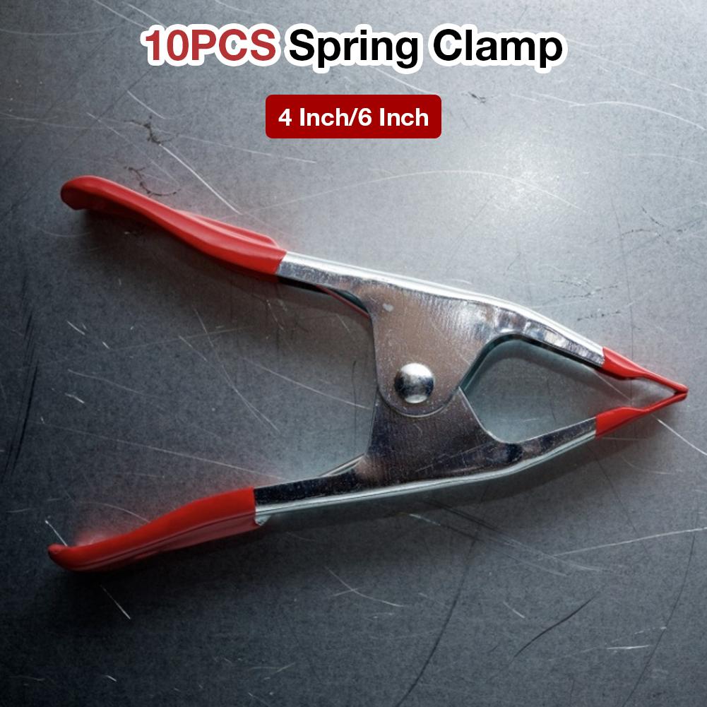 10 Pcs Lente Klem Zware Metalen Clip 4 Inch/6 Inch Met Pvc Gecoat Tips Handvat