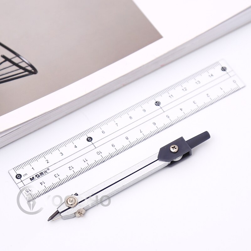 M&amp;G Student Geometry Protractor Drawing School Eraser Compasses Set Math Eraser Ruler For Students