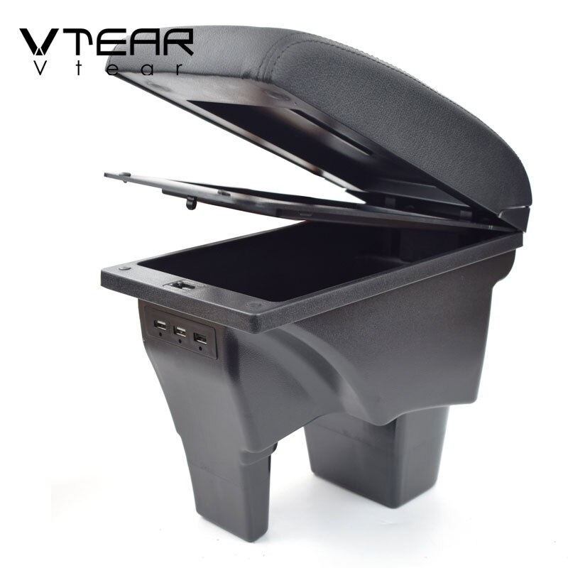 Vtear For Suzuki vitara arm rest leather car armrest accessories protect storage box holder interior center centre console