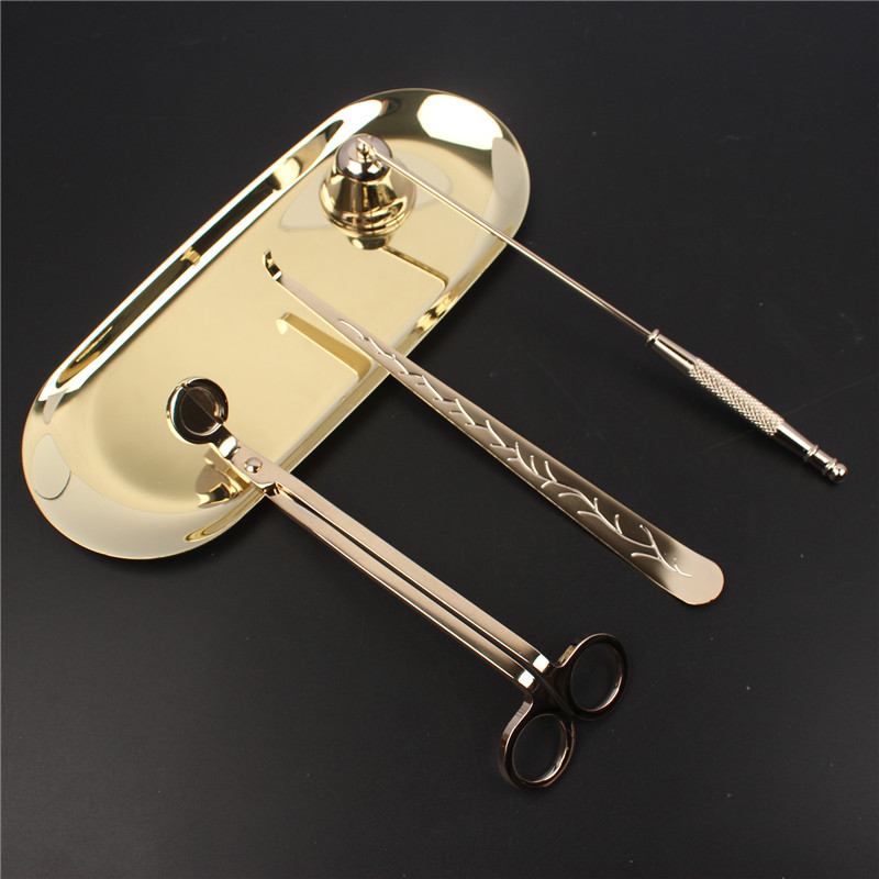 3 STKS Lont Trimmer Thuiszorg Moderne Kaars Gereedschapsset Lade Roestvrij Liefhebbers Snuffer Roestvrij staal Draagbare accessoires