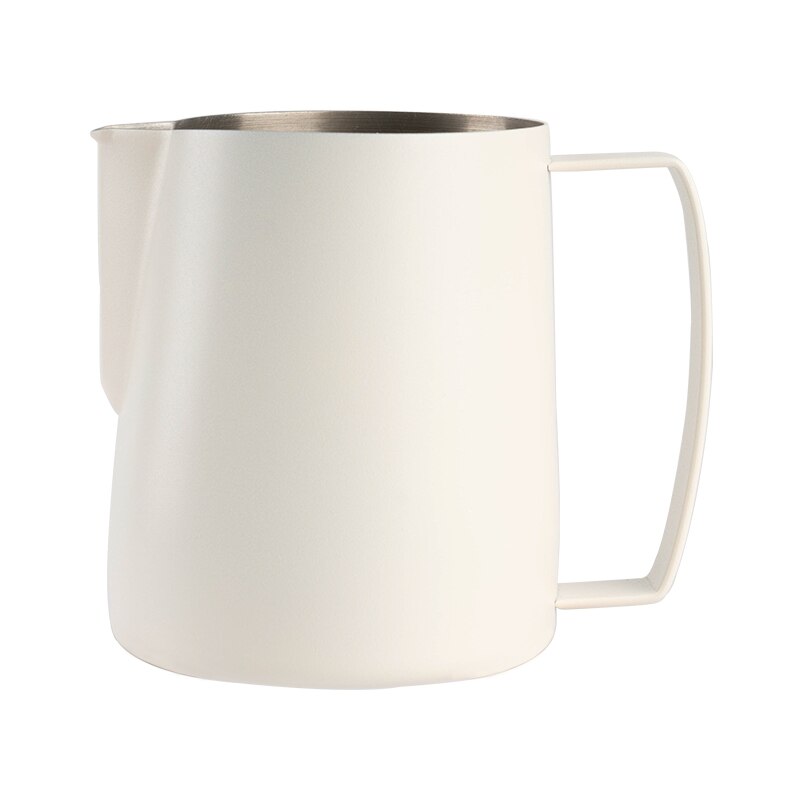 watchget Stainless Steel Milk Frothing Jug Espresso Coffee Latte Art Pitcher Barista Coffee Latte Cappuccino 20OZ 600ml: 210g white