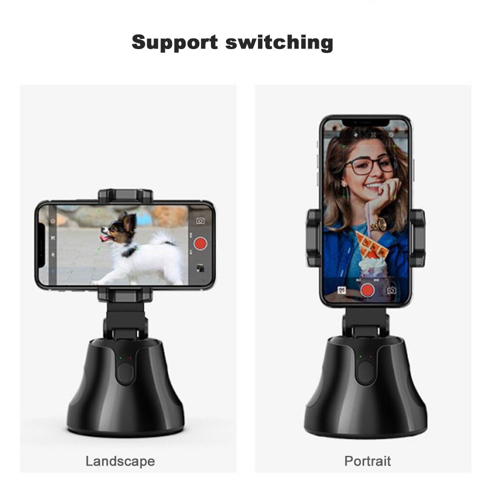 All-in-one Auto Smart Shooting Selfie Stick 360 Rotation Auto Face Tracking Object Tracking Phone Holder Desk Gimbal Stabilizer