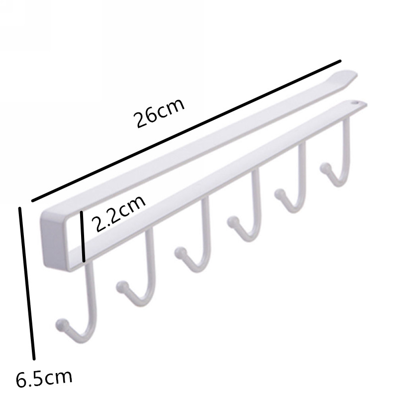 5 Hooks Stainless Steel Over The Door Hooks Hanger Home Bathroom Kitchen Hanger Clothes Towel Storage Holder: white 6 hook