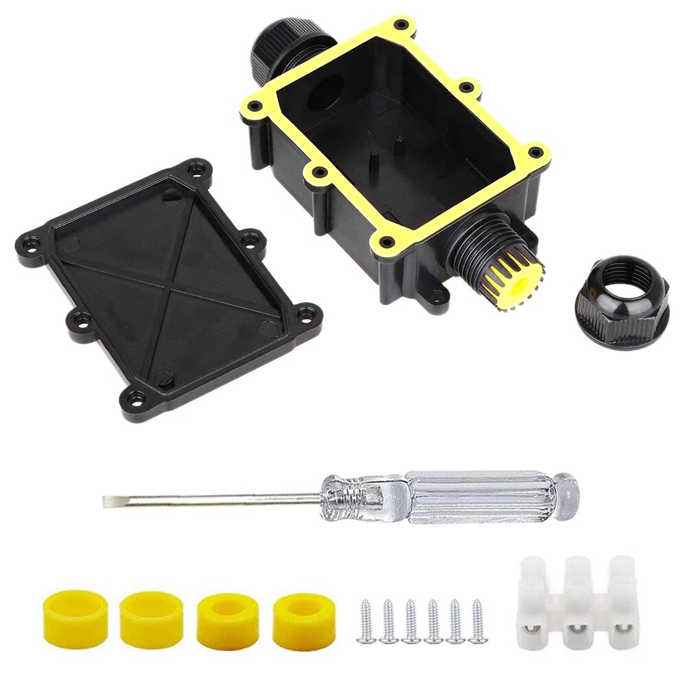 Waterproof Junction Box IP68 Waterproof Outdoor Multiple 2Ways Plastic Electrical Junction Box Case Cable Wire Connector Protect