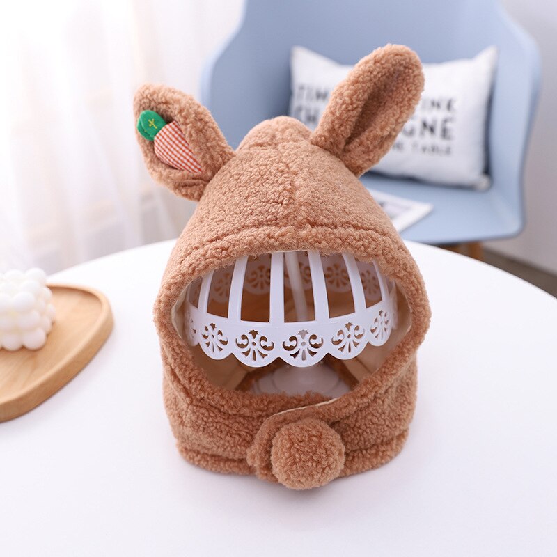 Winter cartoon baby muts set plus fluwelen baby capuchon muts jongens meisjes mutsen kinderen winddichte outdoor ski mutsen baby pluche muts: B4