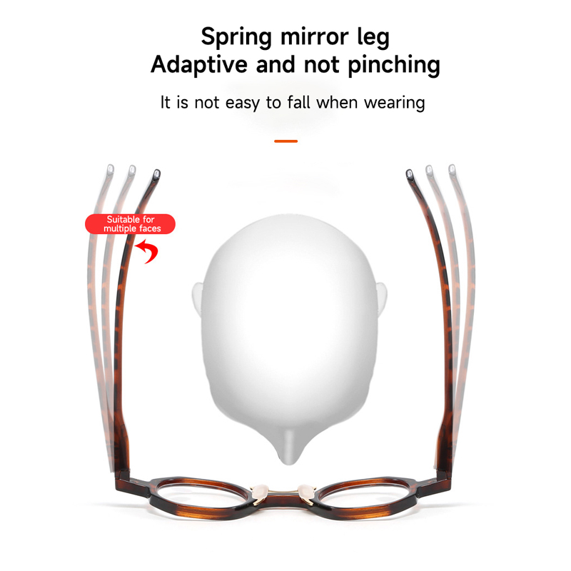 Iboode-gafas de lectura redondas ultraligeras para presbicia, lentes transparentes de resina para PC, lentes para hipermetropía + 1,0 ~ + 4,0