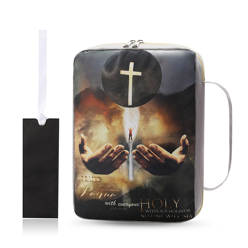 Bible Cover Case Floral Bible Cover Bag for Women, Stylish Functional Portable Bible Carrying Case Pockets Zipper Study: SKY BLUE