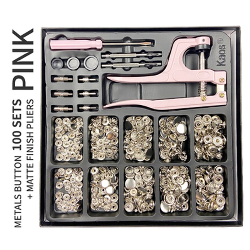 Set Snap Fasteners Kit Metalen Knop Snaps Met Fastener Snap Tang Meerdere Kleur Snaps Voor Kleding, Boek Puncher: no3