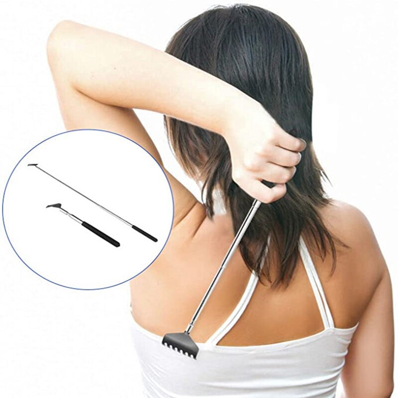 Back Massager Back Scratcher Telescopic Stainless Steel Claw Massager Back Scraper Extendable Telescoping Itch Stick Health Care