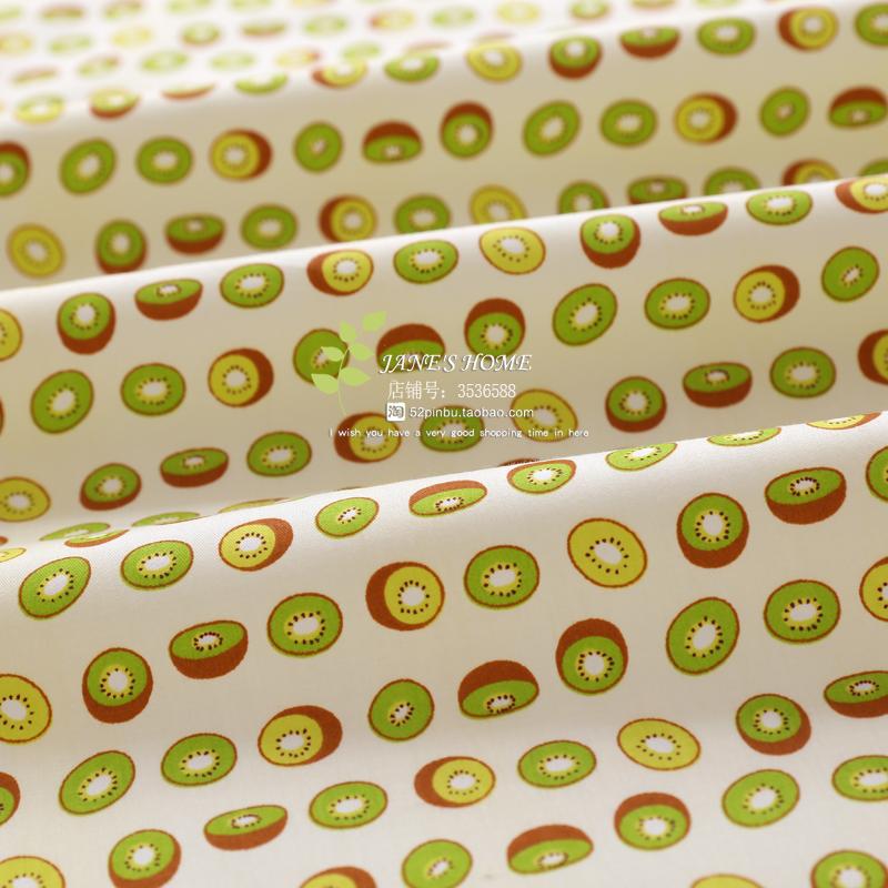 160 x 50cm frugter vandmelon ananas twill bomuldsstof gør-det-selv børnetøj gør sengetøj quilt dekoration hjem #39 180g/: Kiwi