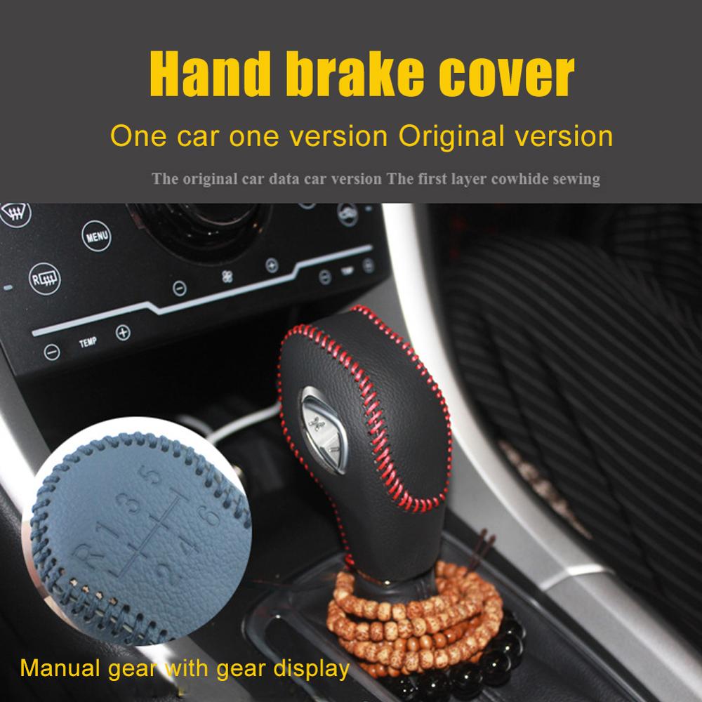 1PC Protective Shift Knob Leather Cover For FORD Focus Ecosport 12-18 Gear Shift Knob Cover